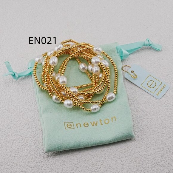 Enewton Gold Bead & Unusual-Shape Pearl Nine-Piece Bracelet Set - Picture 5 of 6